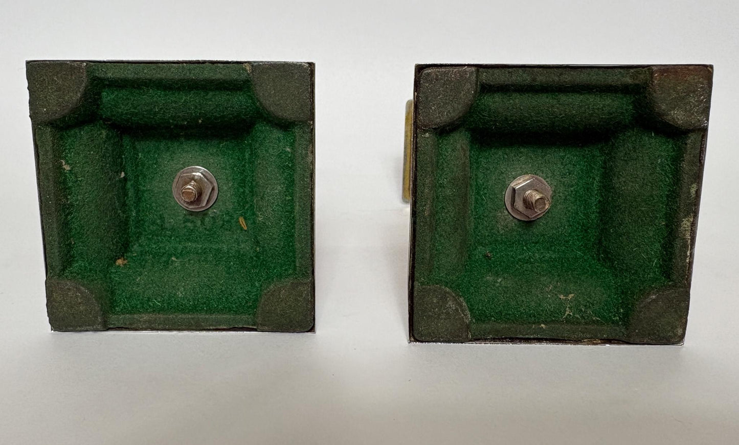 Pair of Art Deco Bakelite & Silver‑Plate Candlesticks, 1930s, 15cm High