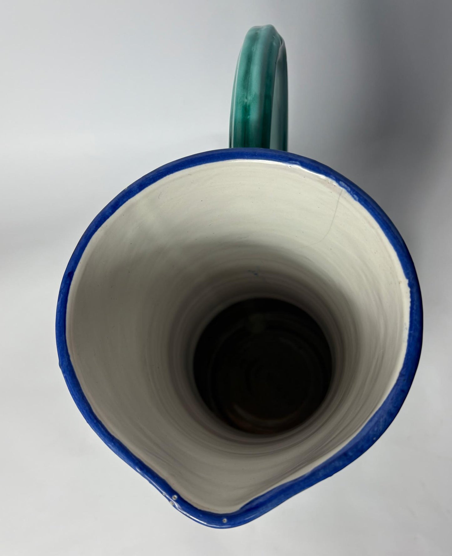 Ceramic Pitcher Jug – Picasso-Inspired - Hand Painted Blue & Turquoise