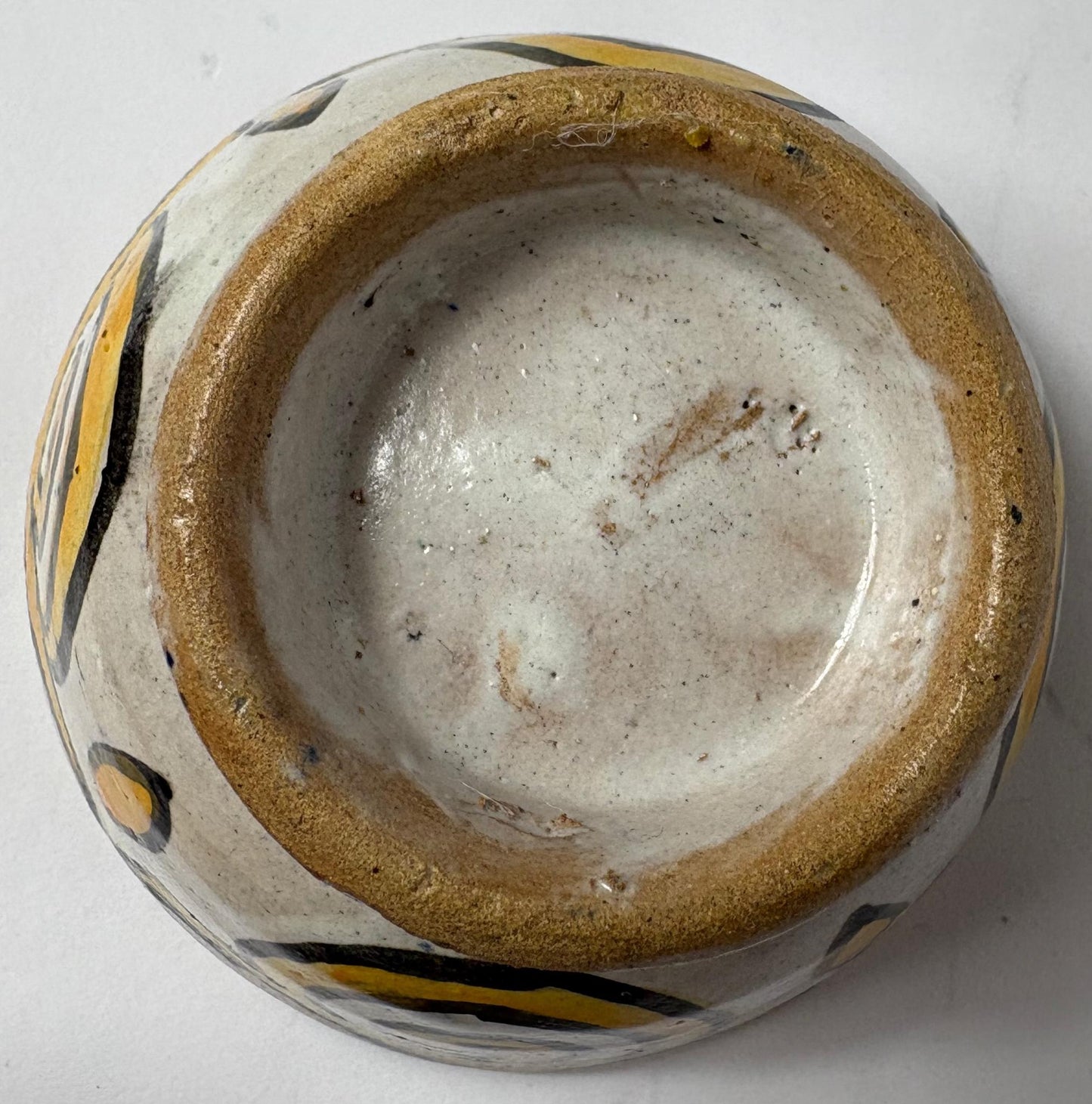 Iznik Style Yellow Scroll Bowl – Small Hand-Painted Ceramic Dish (9.5cm)