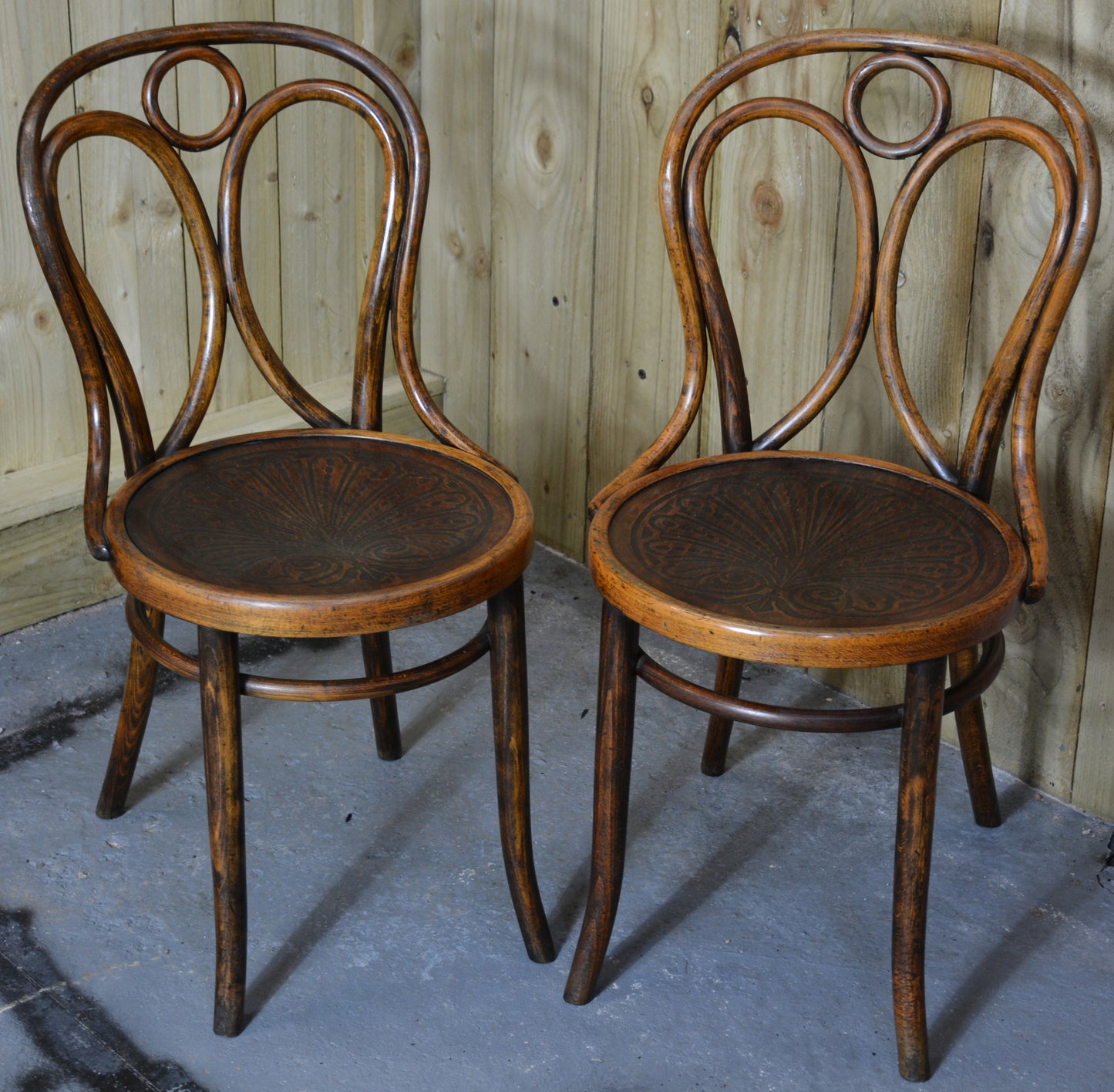 Pair Thonet Bentwood Angel Chairs - Design No. 19