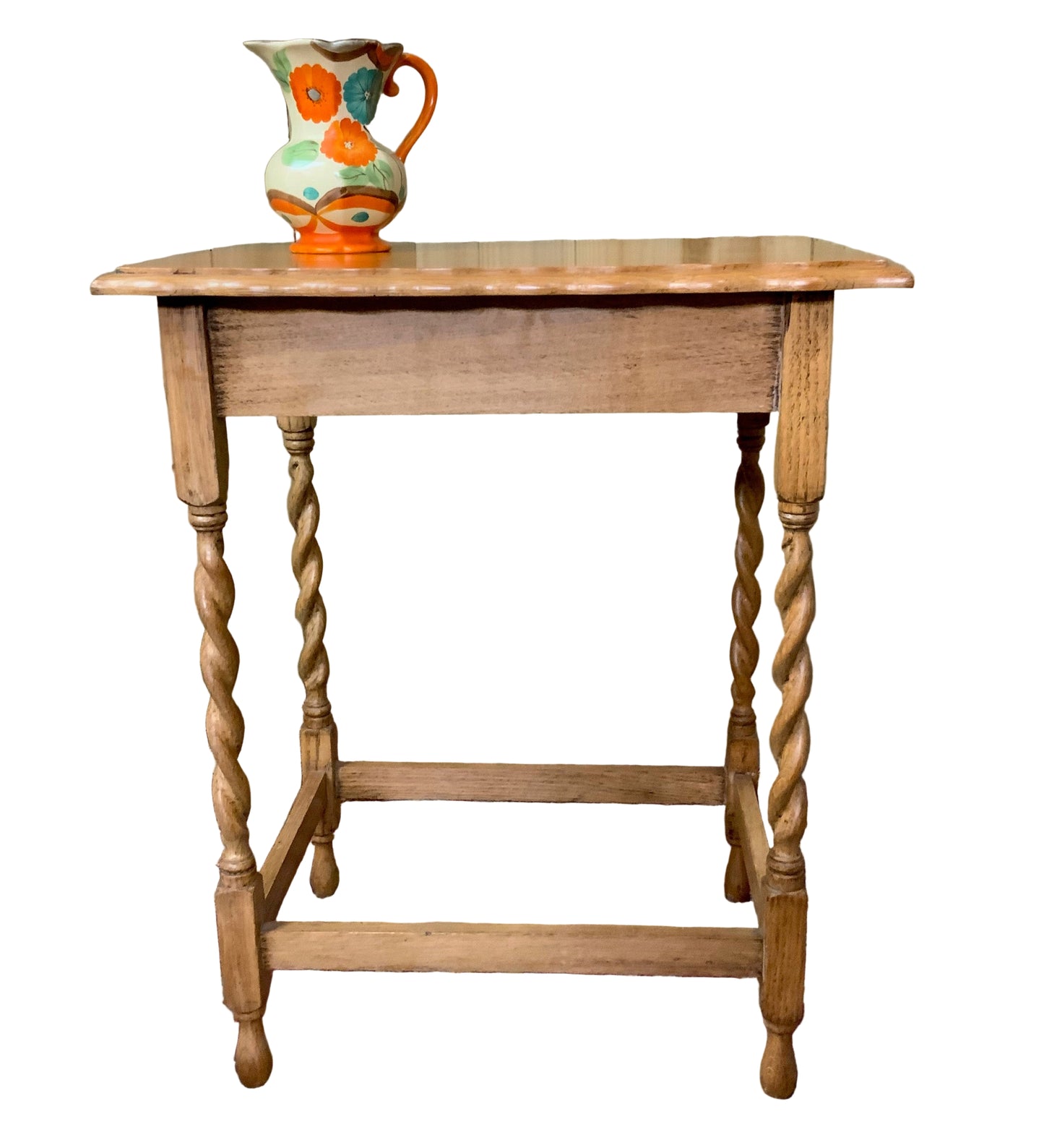 Edwardian Light Oak Barley Twist Occasional Table, c.1910