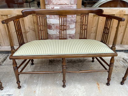 Edwardian Salon Suite by Brough Brothers, Liverpool – Sofa & Pair of Tub Chairs (c.1905–10)