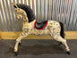 Decoupage Papier-Mâché Horse – Vintage Comic Print Finish – Statement Decorative Sculpture