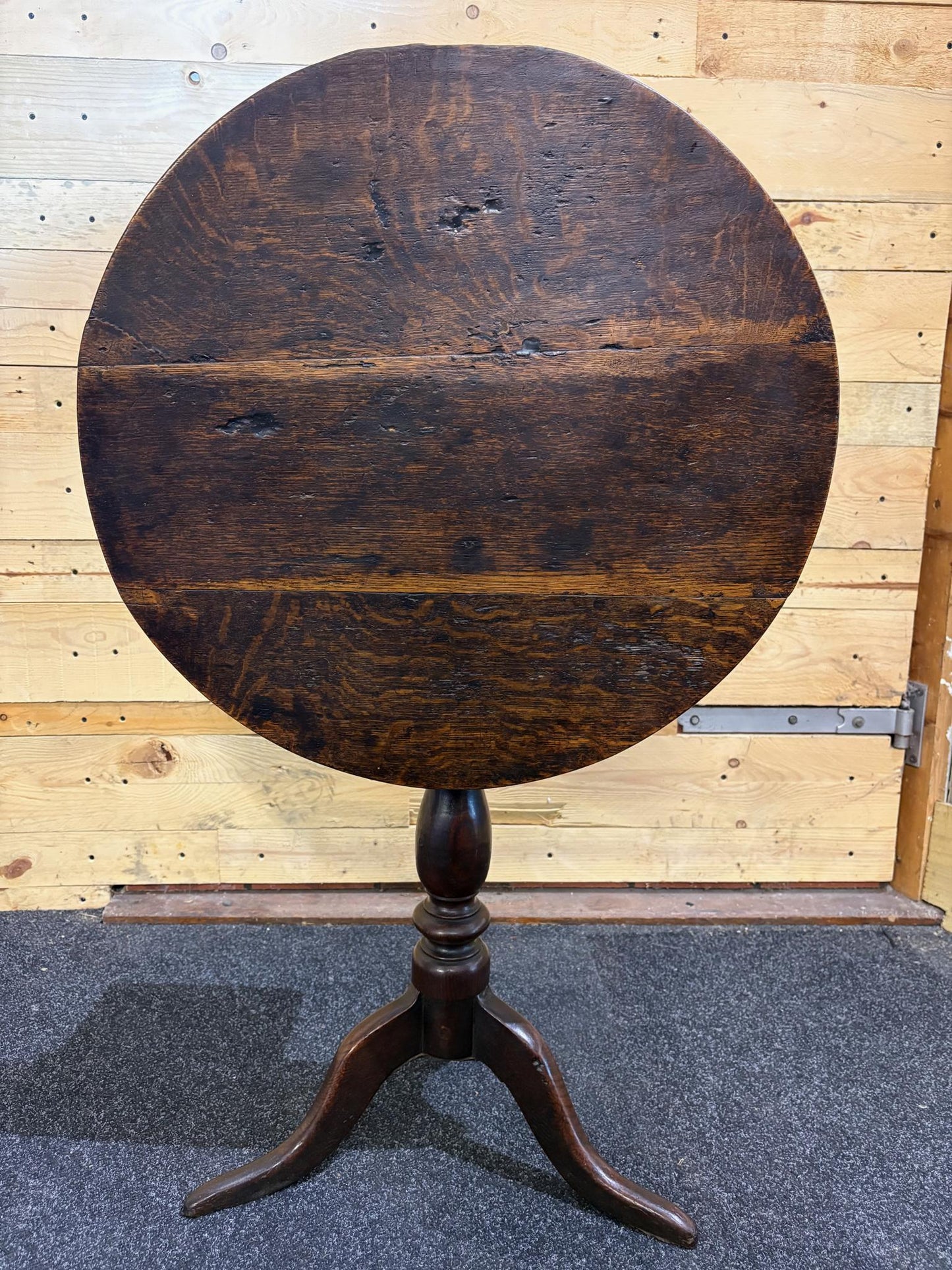 Snap Top Occasional Table - Oak - Early Victorian