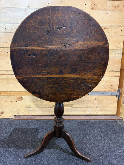Snap Top Occasional Table - Oak - Early Victorian