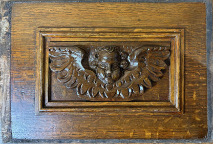18th‑Century Carved Oak Panels – Cherub & Putti