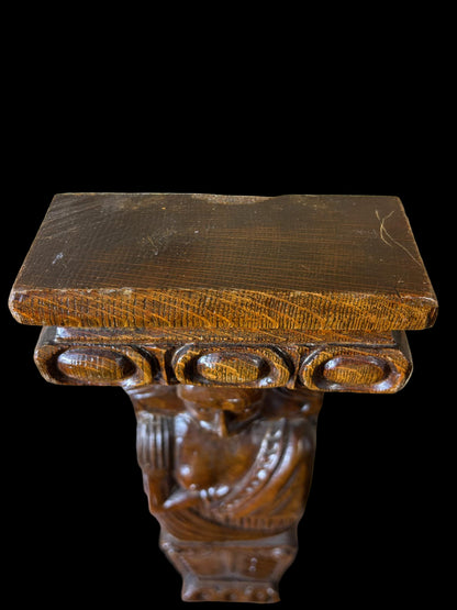 Set of 18th-Century Carved Oak Herm Mounts and Corbels