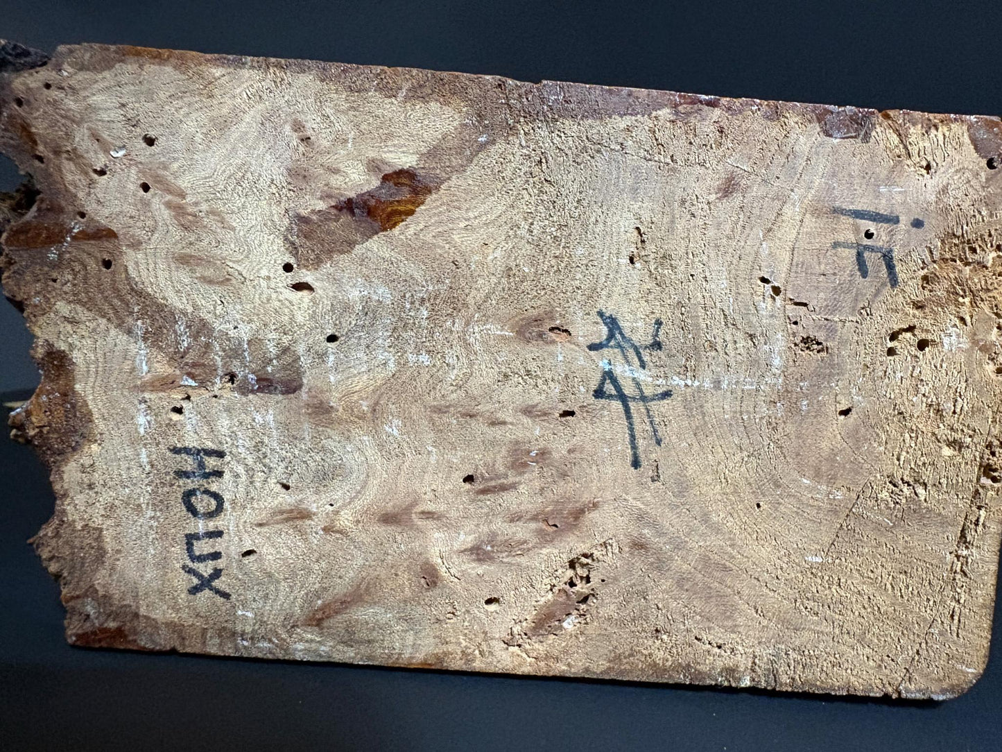 Scandinavian Turned Holly “Couple” on Burr Wood Base, c.1970s–90s