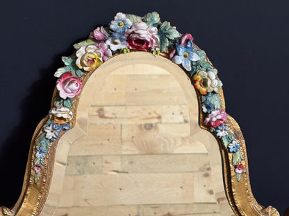 1930s Barbola Dressing Table / Vanity Mirror Set