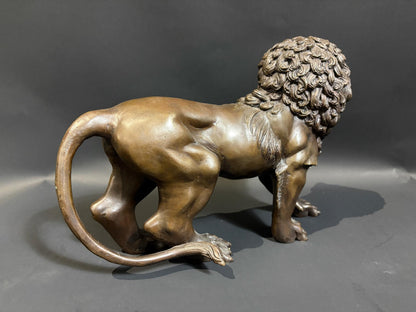 Patinated Bronze “Medici” Lion, 32 cm – Mid‑20th Century Italian