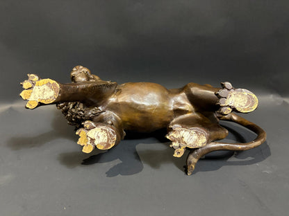 Patinated Bronze “Medici” Lion, 32 cm – Mid‑20th Century Italian