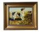 English School Sporting Oil – Foxhounds At Work, c. mid‑20th century, 20 x 14 cm