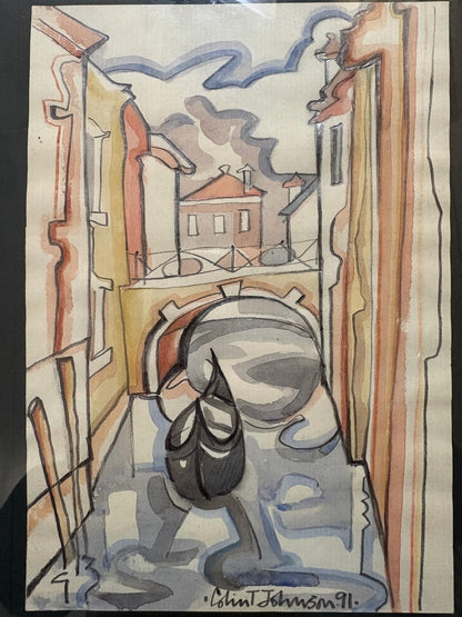 Colin T. Johnson, Watercolour, Venice Study, 1991
