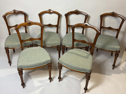 Set of Six Late Victorian Gothic Revival Salon Chairs, c.1880