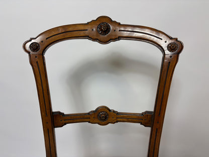 Set of Six Late Victorian Gothic Revival Salon Chairs, c.1880