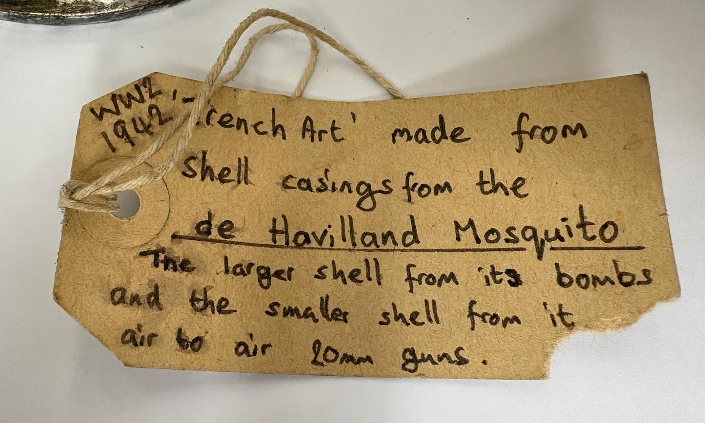 Pair of WW2 Trench Art Tankards from British Shell Casings, c.1943