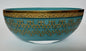 Turquoise Gilt “Harem” Pattern Oval Glass Bowl by BKG with Original Case, 20.5 cm