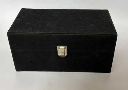 Turquoise Gilt “Harem” Pattern Oval Glass Bowl by BKG with Original Case, 20.5 cm