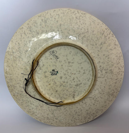 Charlotte Rhead for Crown Ducal “Persian Rose” Tube‑Lined Charger, c.1925–1929, 36 cm