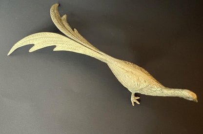 Pair of Silver‑Plated Pheasant Ornaments, c.1950s–70s, 20 cm