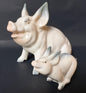 Vintage Beswick Sow & Piglet Figurines – Cream Glaze English Pottery