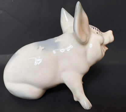Vintage Beswick Sow & Piglet Figurines – Cream Glaze English Pottery