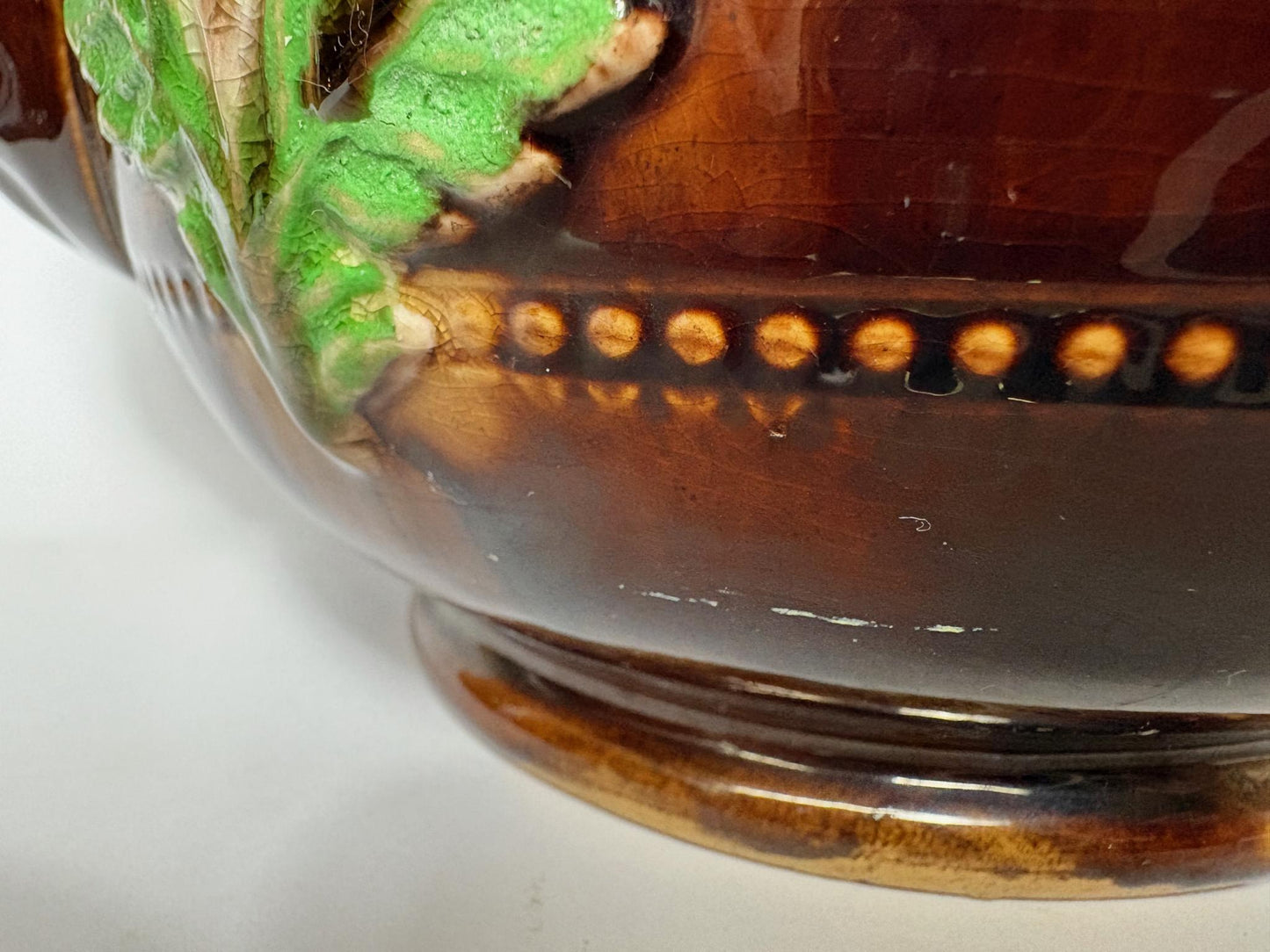 Bargeware Teapot - “A Present from a Friend”  - 19th Century Measham - Large