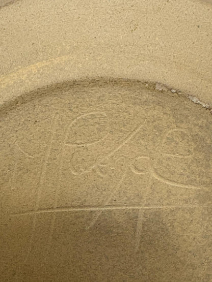 Studio Pottery Stoneware Vase – Grey & Sand Ombré Glaze - Signed