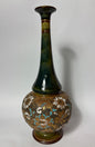 Victorian Doulton Lambeth “Slater’s Patent” Bottle Vase – Gilt & Enamel Floral Decoration
