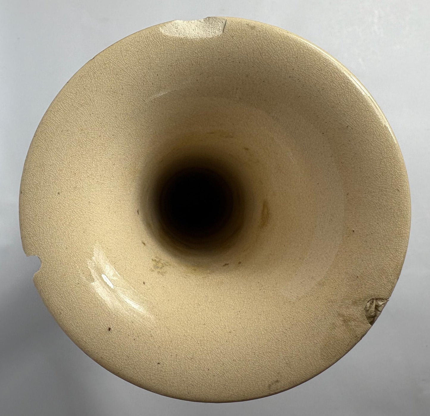 Kyoto Ware Bottle Vase – Blue to Cream Ombré Glaze - Japanese Meiji Period