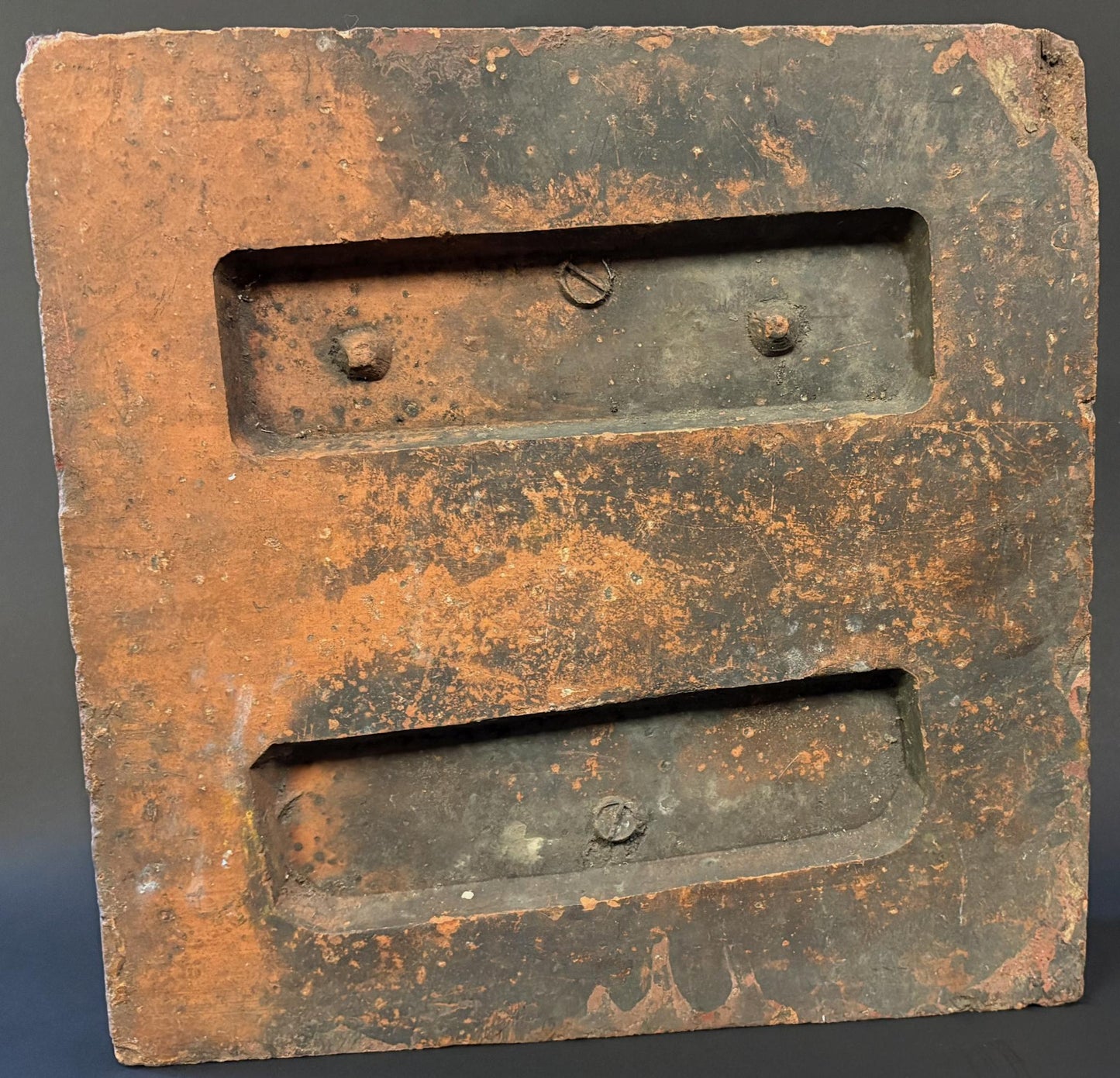 Late 19th / Early 20th Century Terracotta Floral Relief Panel (25.5 × 26 cm) – Architectural Salvage