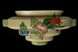 Crown Devon Wall Pocket Vase – Hand-Painted Floral - Vintage English Pottery