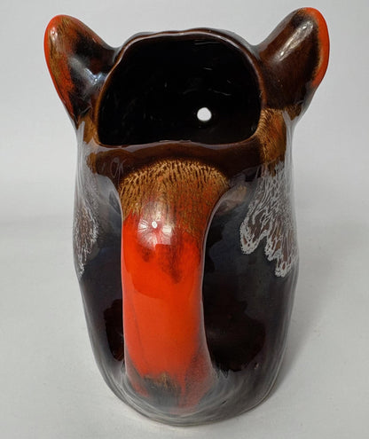 Vallauris Boar’s Head Jug / Pitcher - “Lava” Glaze – Mid-Century