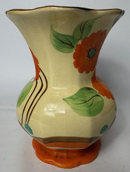 Hand Painted Crackle Glaze Floral Jug – Wadeheath