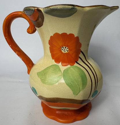 Hand Painted Crackle Glaze Floral Jug – Wadeheath