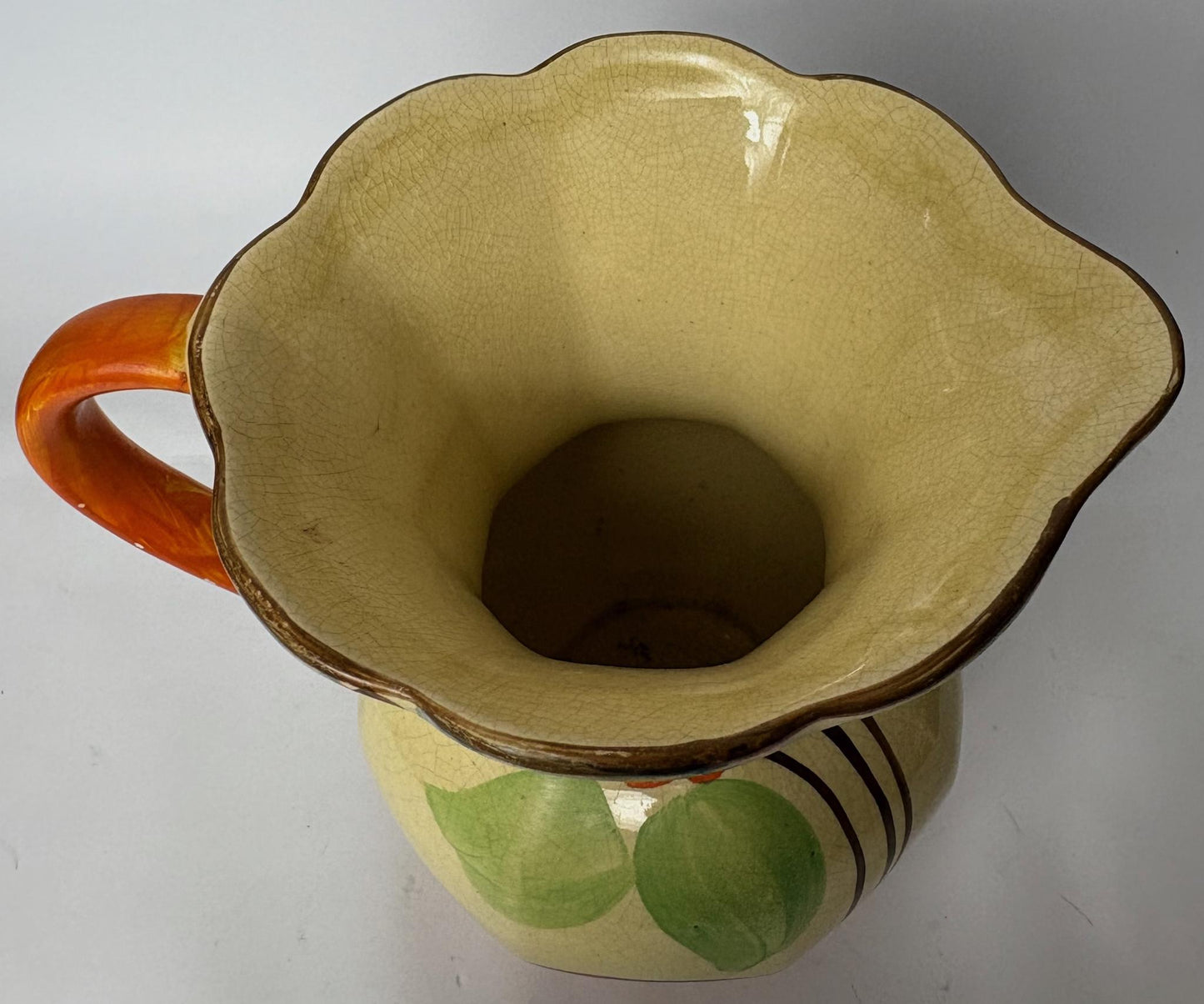 Hand Painted Crackle Glaze Floral Jug – Wadeheath