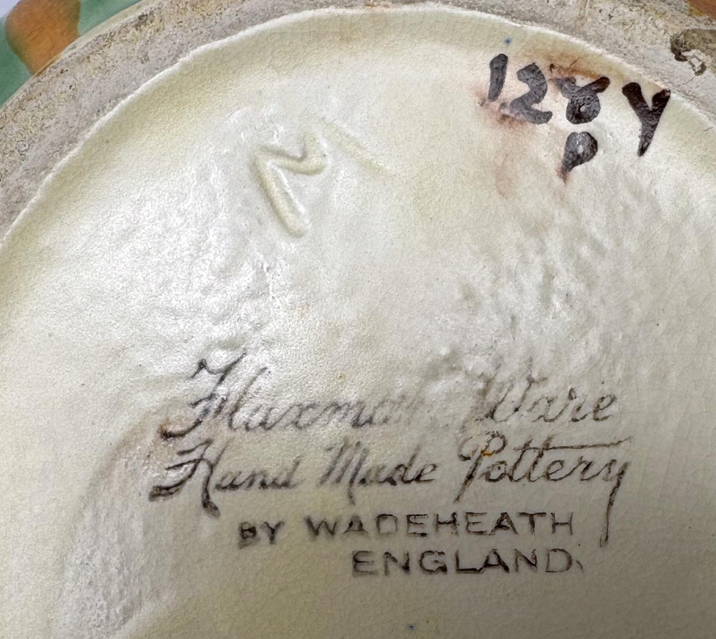 Hand Painted Bird & Floral Twin‑Handled Jug/Vase - Wadeheath Flaxman Ware