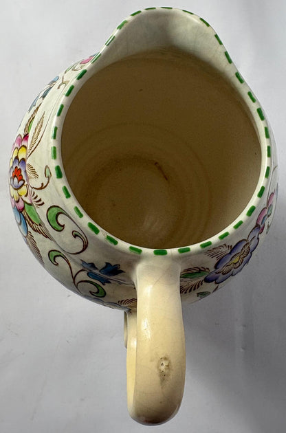 Art Deco Roskyl Pottery Jug with Floral Decoration, England c.1930s