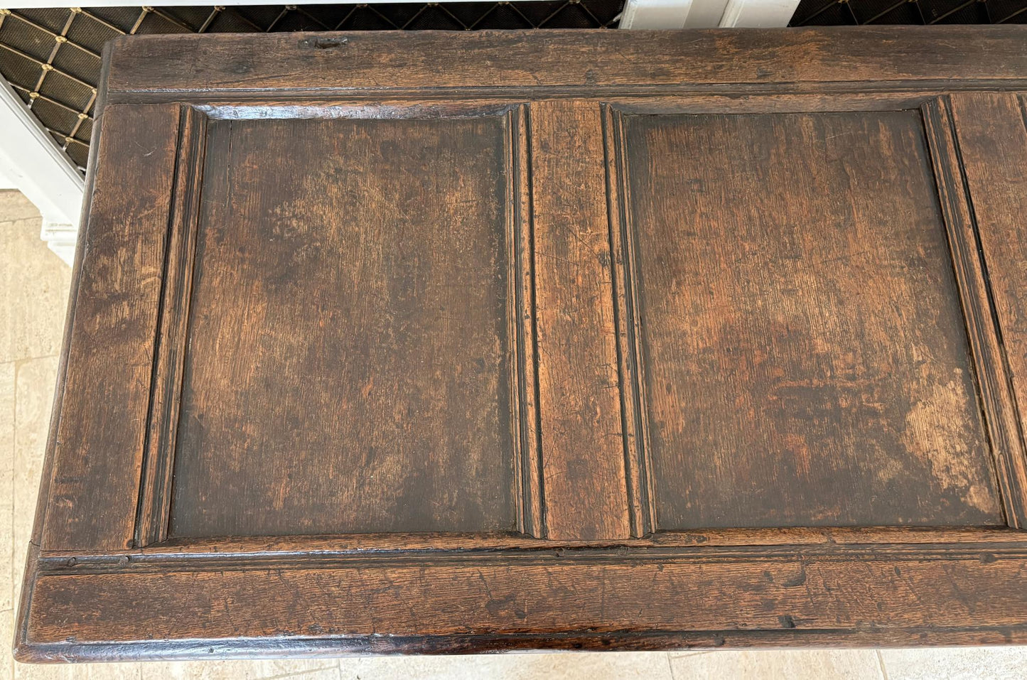 Late 17th Century English Joined Oak Coffer (c.1680–1700)
