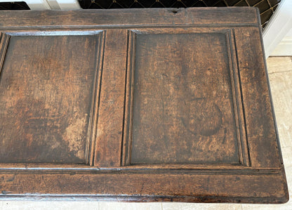 Late 17th Century English Joined Oak Coffer (c.1680–1700)