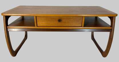Vintage Parker Knoll Teak Coffee Table with Drawer & Shelf