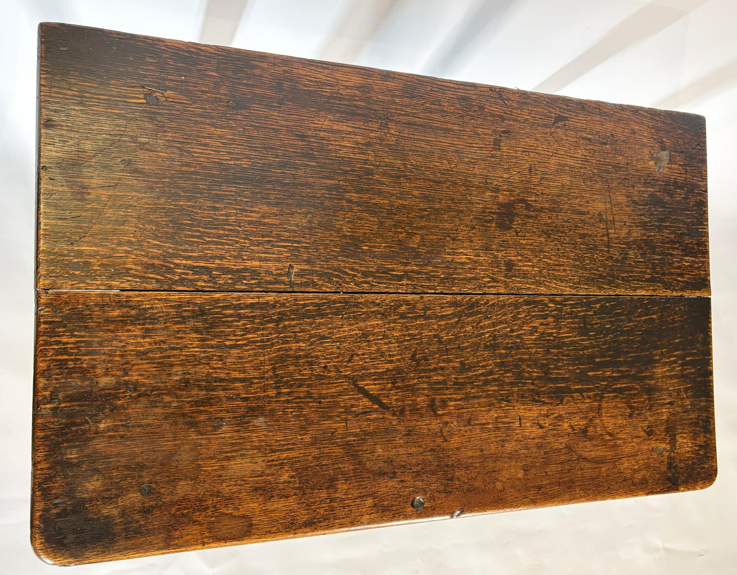Antique Late Victorian Oak Side Table with Drawer