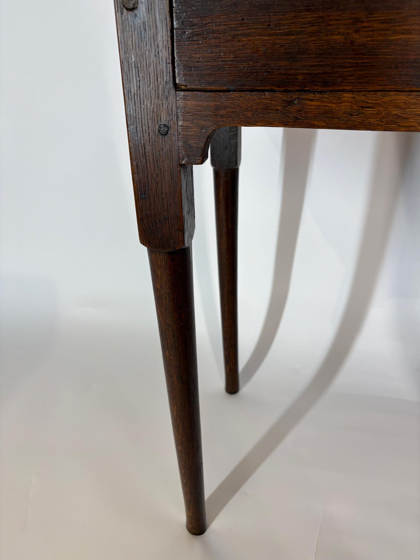 Antique Late Victorian Oak Side Table with Drawer