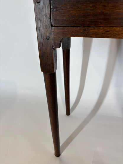 Antique Late Victorian Oak Side Table with Drawer