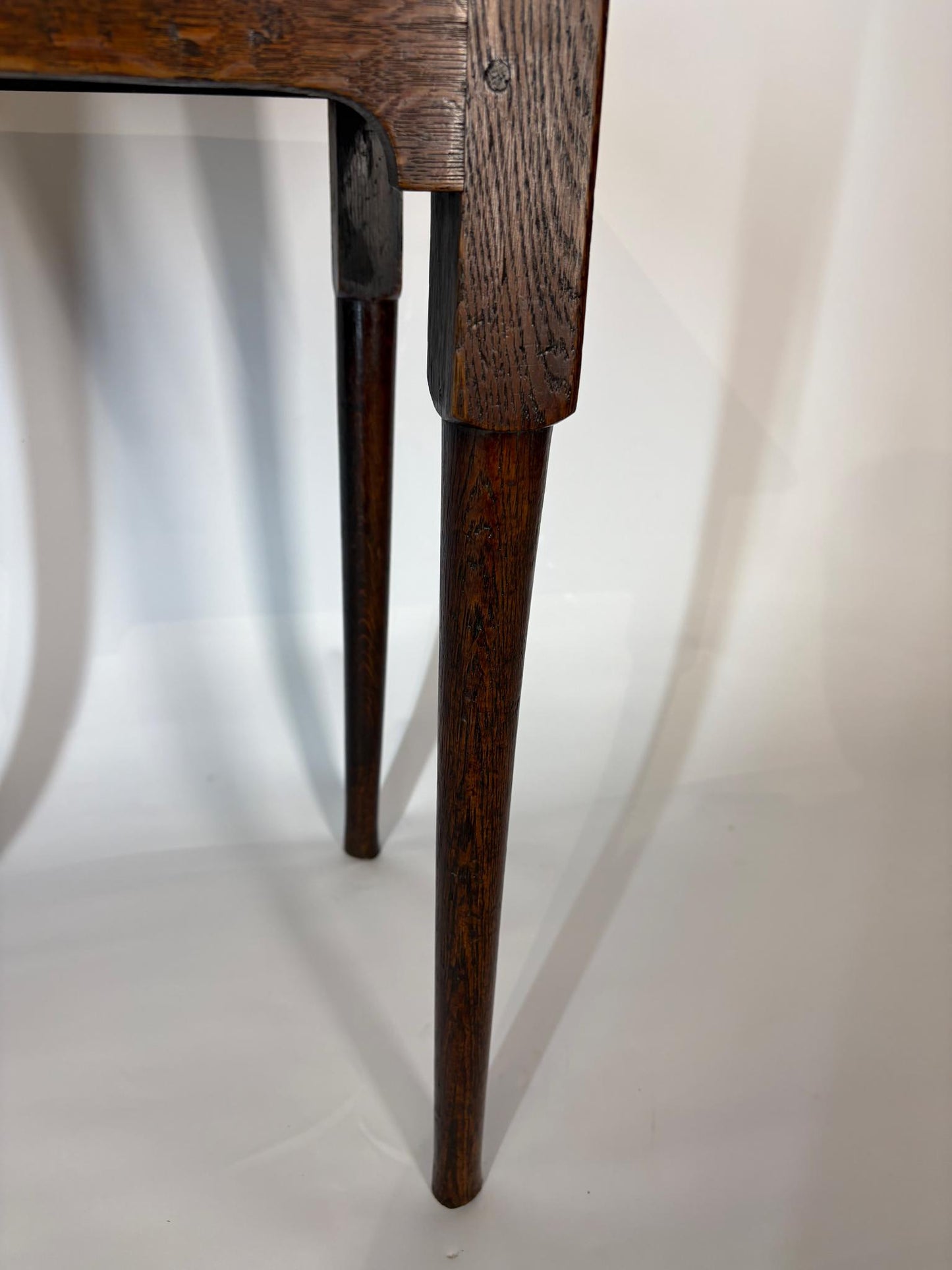 Antique Late Victorian Oak Side Table with Drawer