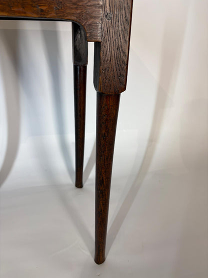 Antique Late Victorian Oak Side Table with Drawer