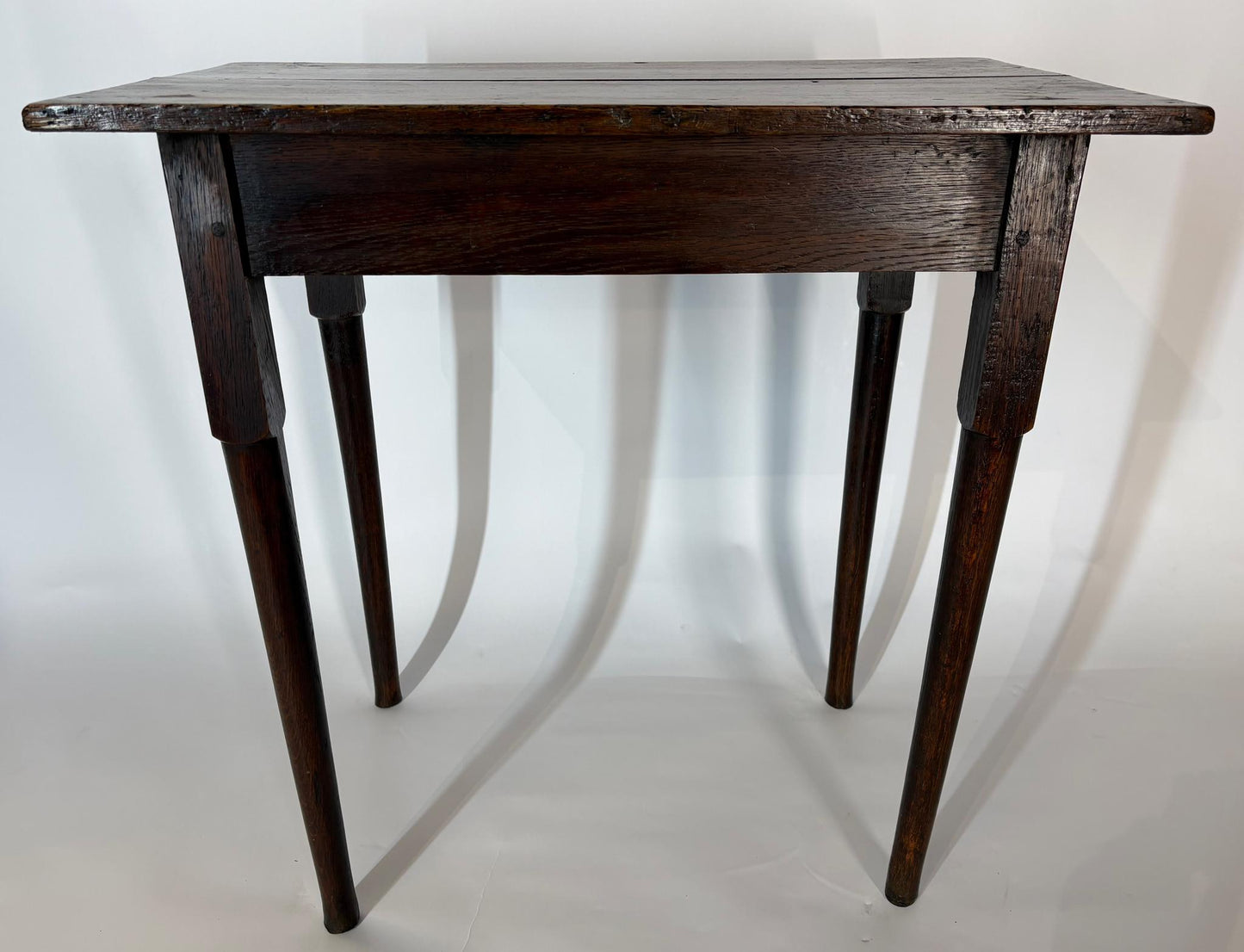 Antique Late Victorian Oak Side Table with Drawer