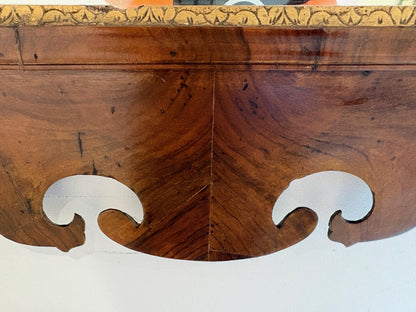 19th Century Mahogany Fret-Cut Wall Mirror with Gilt Detail