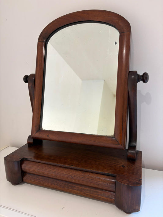 Late Victorian / Edwardian Mahogany Dressing Table Mirror with Drawer, c.1890–1910