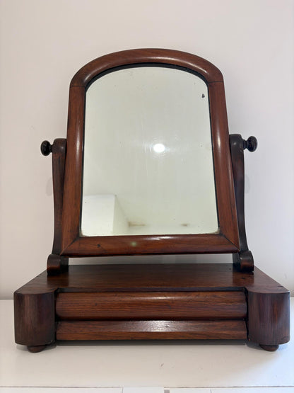 Late Victorian / Edwardian Mahogany Dressing Table Mirror with Drawer, c.1890–1910